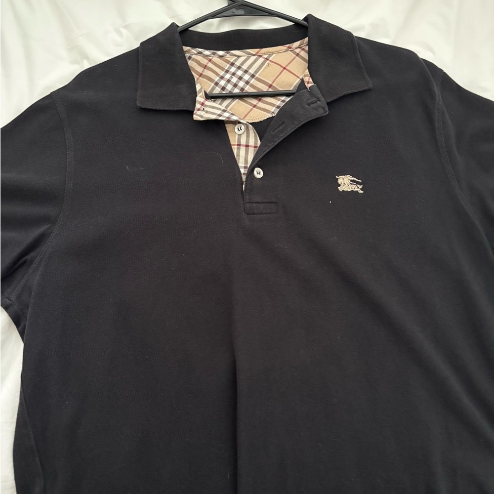 Burberry Men’s Black Polo - Size M/L
